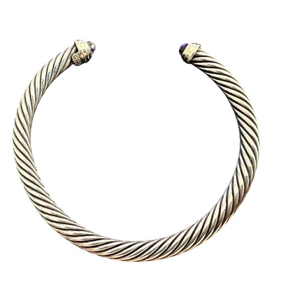 David Yurman Amethyst Classic Cable Cuff - Picture 11 of 12